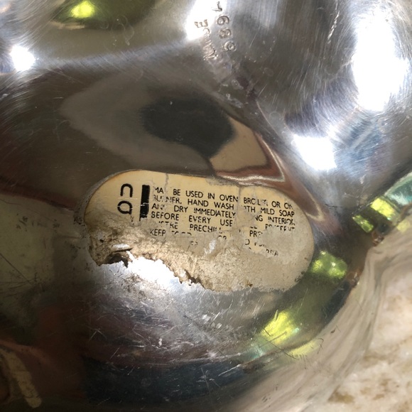 NAMBE 3 SECTION METAL BOWL DISH 589A 11X11 - Picture 4 of 12